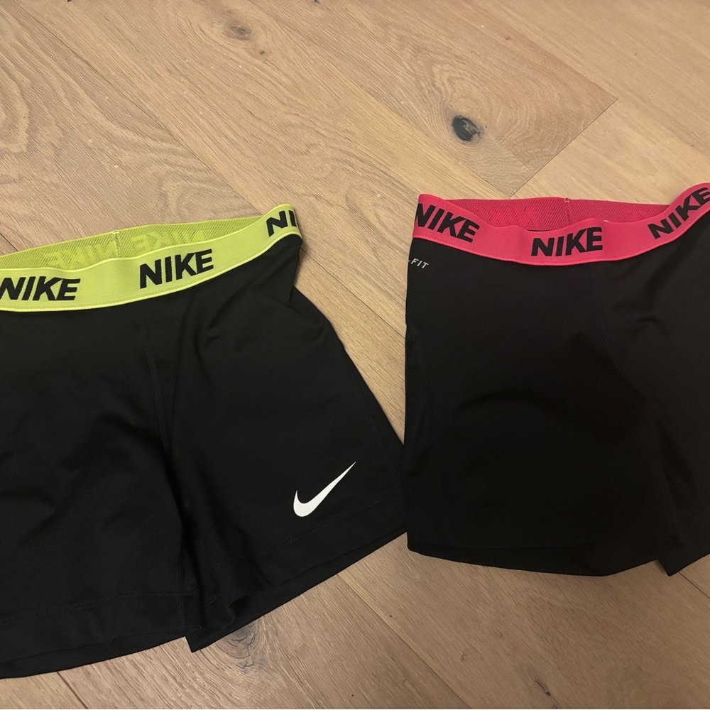 Nike Black Shorts with Neon Waistband